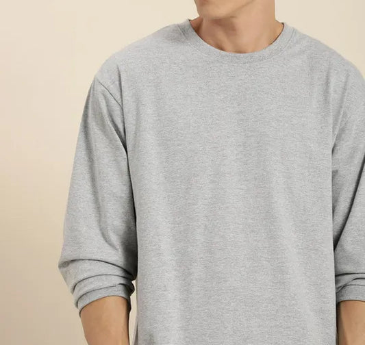 T-Shirts : Unisex Plain & Solid Crew Neck Full-Sleeve (Multiple Colours and Sizes)