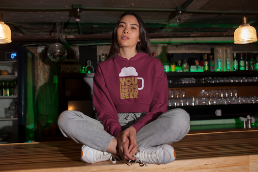 YOU LOOK LIKE I NEED A BEER | Crop Hoodie